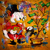 Leinwand Bilder Dagobert Duck Pop Art Wandbilder - Hochwertiger Kunstdruck B8302