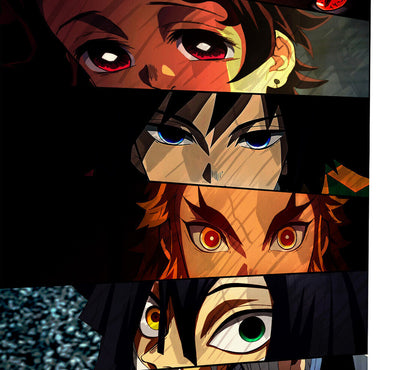 Leinwand Bilder Demon Slayer Collage  Anime Wandbilder -Hochwertiger Kunstdruck B8401