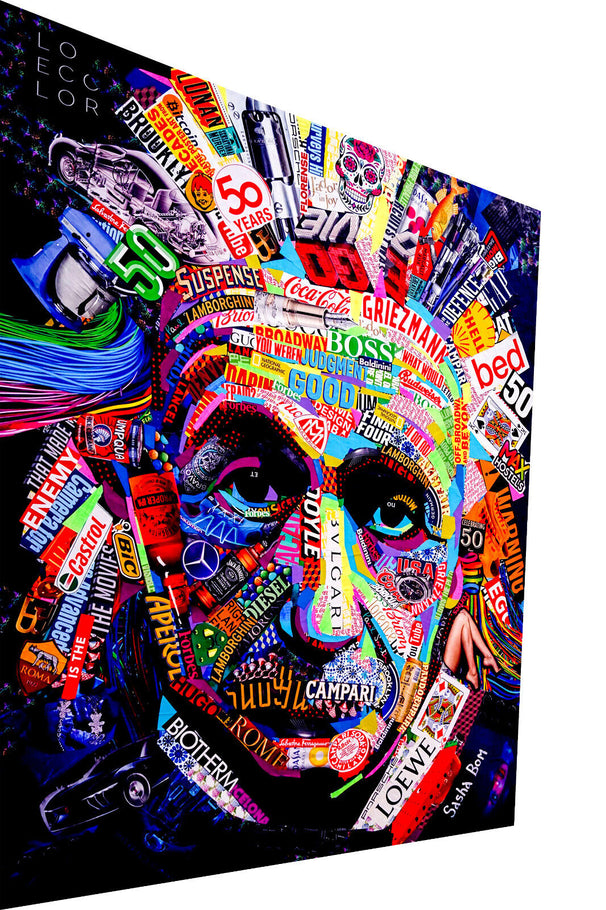 Leinwand Bilder Albert Einstein Pop Art Wandbilder -Hochwertiger Kunstdruck B8305