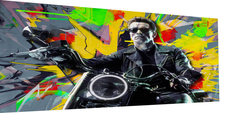Leinwand Bilder Arnold Schwarzenegger Pop Art Wandbilder-Hochwertiger Kunstdruck B8459