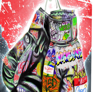 Leinwand Bilder Boxhandschuhe Sport Pop Art Wandbilder -Hochwertiger Kunstdruck B8475