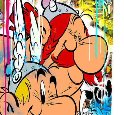 Leinwand Bilder Asterix Obelix  Pop Art Wandbilder -Hochwertiger Kunstdruck B8477
