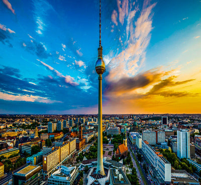 Leinwand Berlin Skyline Städte Bilder Wandbilder - Hochwertiger Kunstdruck A3567