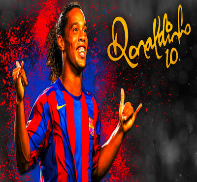 Leinwand Fußball Sport Ronaldinho Bilder Wandbilder - Hochwertiger Kunstdruck A3741