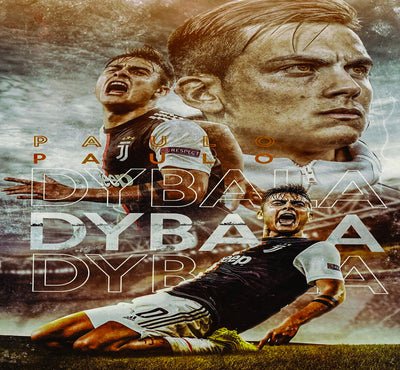 Leinwand Fußball Juve Dybala Bilder Wandbilder - Hochwertiger Kunstdruck A3817