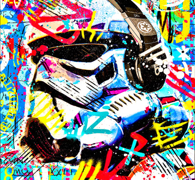 Abstrakt Star Wars Leinwand Bilder Wandbilder - Hochwertiger Kunstdruck B8067