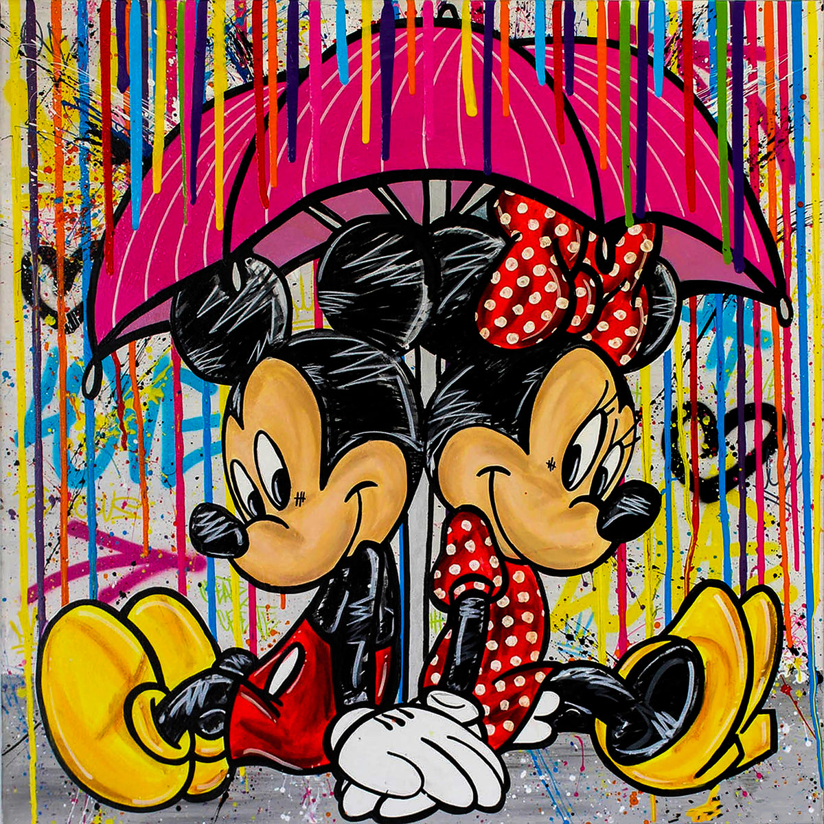 Leinwand Bilder Minnie Maus Tasche Pop Art Wandbilder