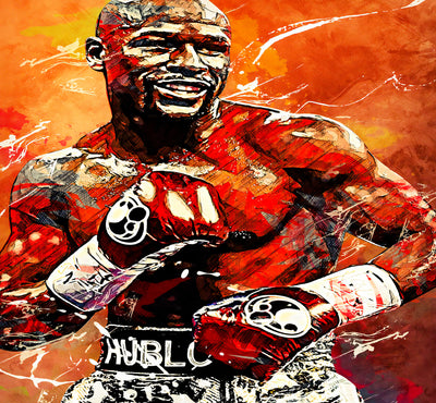 Leinwand Bilder Sport Boxer  Pop Art Wandbilder -Hochwertiger Kunstdruck B8388