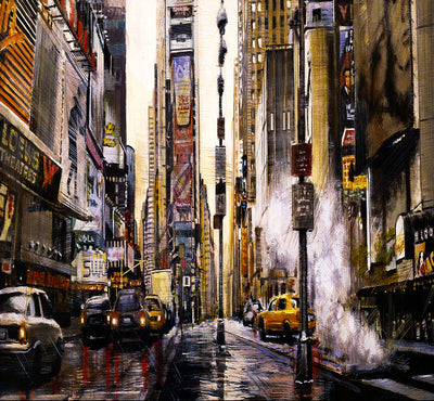 Leinwand Bilder Abstrakt New York NYC Stadt Wandbilder -Hochwertiger Kunstdruck B8393