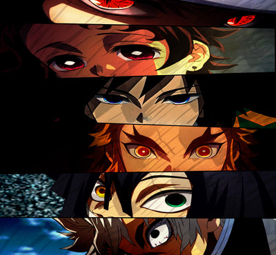 Leinwand Bilder Demon Slayer Collage  Anime Wandbilder -Hochwertiger Kunstdruck B8401