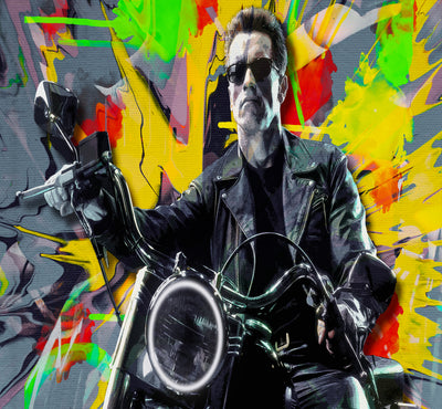 Leinwand Bilder Arnold Schwarzenegger Pop Art Wandbilder-Hochwertiger Kunstdruck B8459