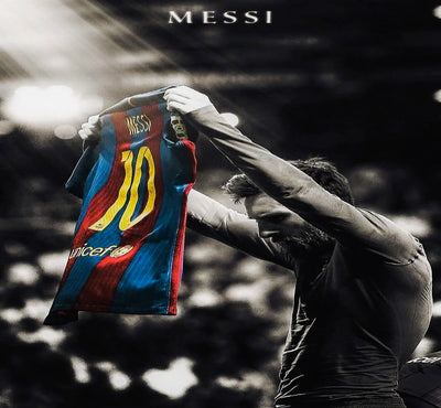 Fußball Sport Lionel Messi Leinwand Bilder Wandbilder - Hochwertiger Kunstdruck B8308
