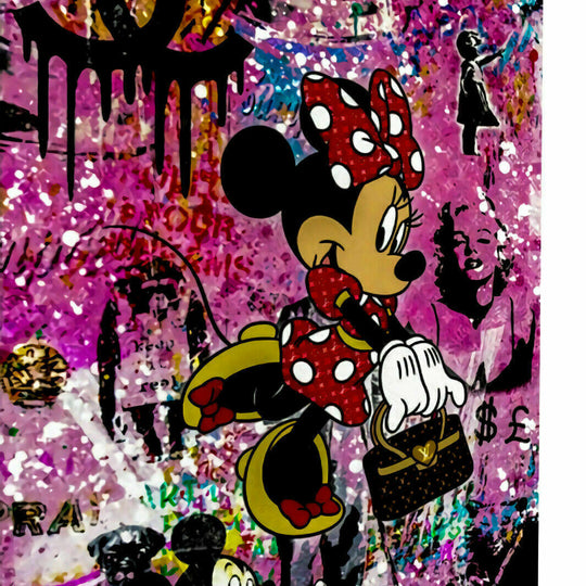 Pop Art Micky Maus Luxus Leinwand Bilder Wandbilder - Hochwertiger Kunstdruck B8019