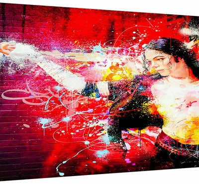 Abstrakt Michael Jackson Leinwand Bilder Wandbilder - Hochwertiger Kunstdruck B8082