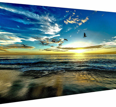 Leinwand Bilder Traumurlaub Sandstrand Meer Urlaub - Hochwertiger Kunstdruck A3011