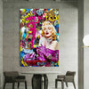 Pop Art Marilyn Monroe Leinwand Bilder Wandbilder - Hochwertiger Kunstdruck B8162
