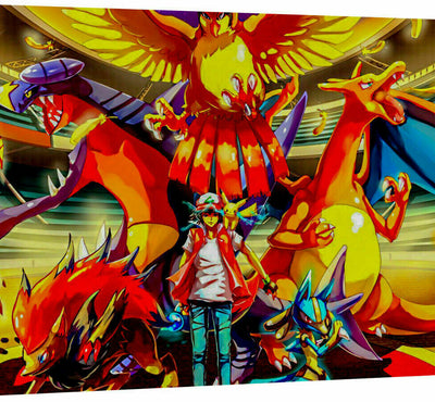 Leinwand Pokemon Anime Serie Bilder Wandbilder - Hochwertiger Kunstdruck A3726