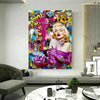 Pop Art Marilyn Monroe Leinwand Bilder Wandbilder - Hochwertiger Kunstdruck B8162