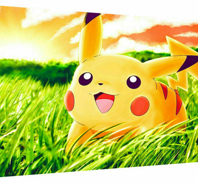 Leinwand Animies Pokemon Pikachu Bilder Wandbilder - Hochwertiger Kunstdruck P5055