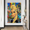 Leinwand Bilder Eiskönigin Elsa Pop Art Wandbilder - Hochwertiger Kunstdruck B8208