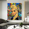 Leinwand Bilder Eiskönigin Elsa Pop Art Wandbilder - Hochwertiger Kunstdruck B8208