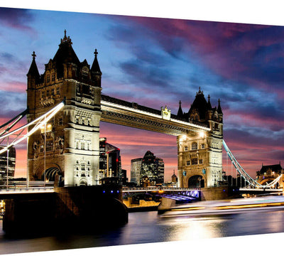 Leinwand Skyline London Tower Bridge Bilder Wandbilder - Hochwertiger Kunstdruck P5085