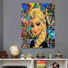 Leinwand Bilder Eiskönigin Elsa Pop Art Wandbilder - Hochwertiger Kunstdruck B8208