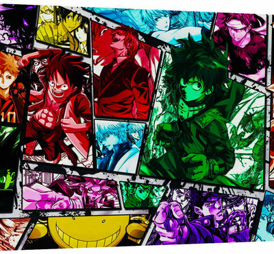 Anime Crossover OP DBZ Leinwand Bilder Wandbilder - Hochwertiger Kunstdruck A3708