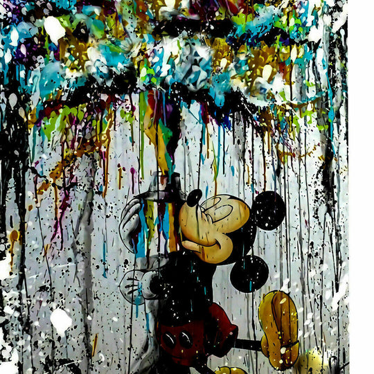 Pop Art Micky Maus Leinwand Bilder Wandbilder - Hochwertiger Kunstdruck B8002