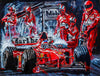 Leinwand Michael Schumacher F1 Abstrakt  Wandbilder - Hochwertiger Kunstdruck A3540