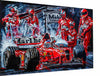 Leinwand Michael Schumacher F1 Abstrakt  Wandbilder - Hochwertiger Kunstdruck A3540