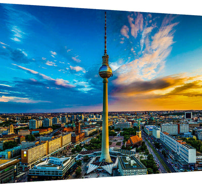Leinwand Berlin Skyline Städte Bilder Wandbilder - Hochwertiger Kunstdruck A3567