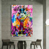 Leinwand Bilder Dagobert Duck Pop Art Wandbilder - Hochwertiger Kunstdruck B8100