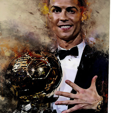 Leinwand Bilder Fußball Ronaldo Pop Art Wandbilder -Hochwertiger Kunstdruck B8383