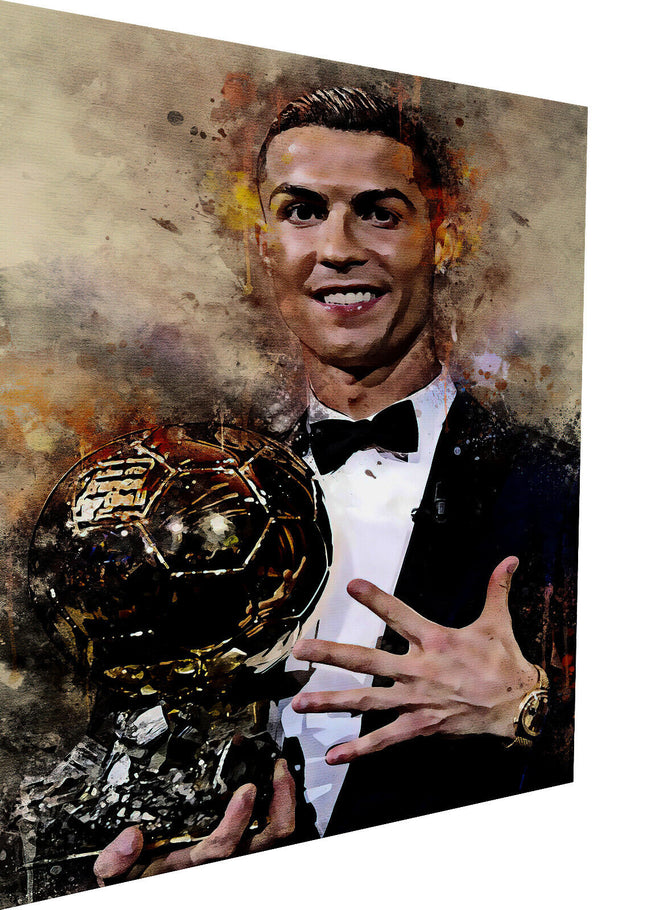 Leinwand Bilder Fußball Ronaldo Pop Art Wandbilder -Hochwertiger Kunstdruck B8383