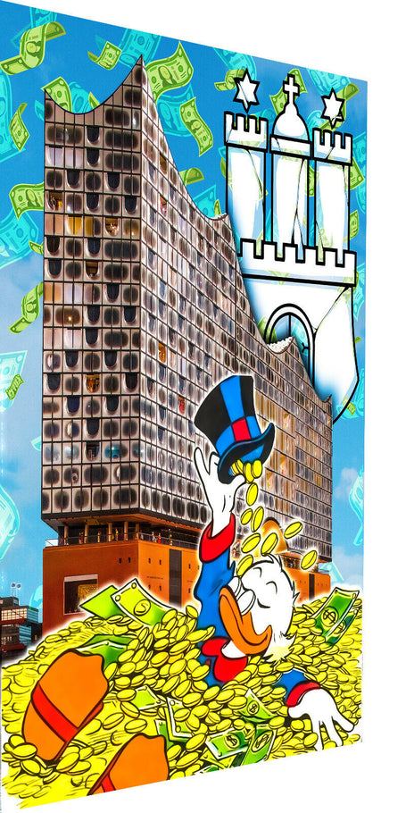 Leinwand Bilder Duck Elbphilharmonie Pop Art Wandbilder -Hochwertiger Kunstdruck B8417