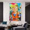 Leinwand Bilder Dragon Ball Z Goku PopArt Wandbilder -Hochwertiger Kunstdruck B8455