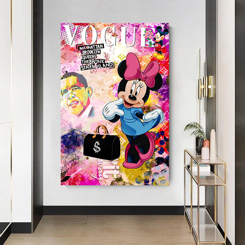 MINNIE Mouse Art Print, Minnie Mouse Print, Wanddekoration, Wandkunst,  Moderne Kunst, Geschenke, Geschenk für Sie, Pop Art, Home Office Dekor -  .de