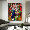 Leinwand Bilder Bugs Bunny Geld Reich Pop Art Wandbilder-Hochwertiger Kunstdruck B8473