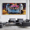 Leinwand Bilder Sportwagen Dream big Abstrakt Wandbilder-Hochwertiger Kunstdruck B8414