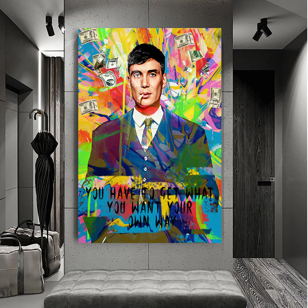 Leinwand Bilder Tommy Shelby Spruch  Pop Art Wandbilder -Hochwertiger Kunstdruck B8464