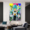 Leinwand Bilder Dragon Ball Vegeta Pop Art Wandbilder -Hochwertiger Kunstdruck B8496