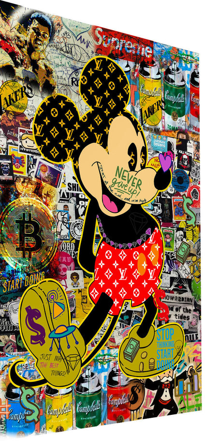 Leinwand Bilder Micky Maus Marken Pop Art Wandbilder-HochwertigerKunstdruck B8438