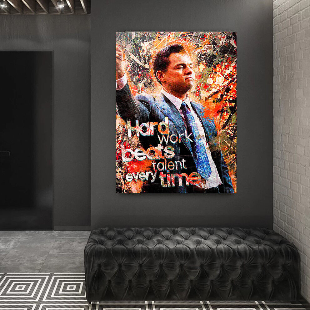 Leinwand Bilder Wolf of Wall Street Pop Art Wandbilder -Hochwertiger Kunstdruck B8375