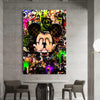 Leinwand Bilder Micky Maus Finger Pop Art Wandbilder-Hochwertiger Kunstdruck B8337