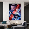 Leinwand Bilder Neymar  Fußball Pop Art Wandbilder -Hochwertiger Kunstdruck B8386