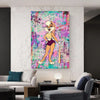 Leinwand Bilder Lola Bunny Burn Pop Art Wandbilder -Hochwertiger Kunstdruck B8480