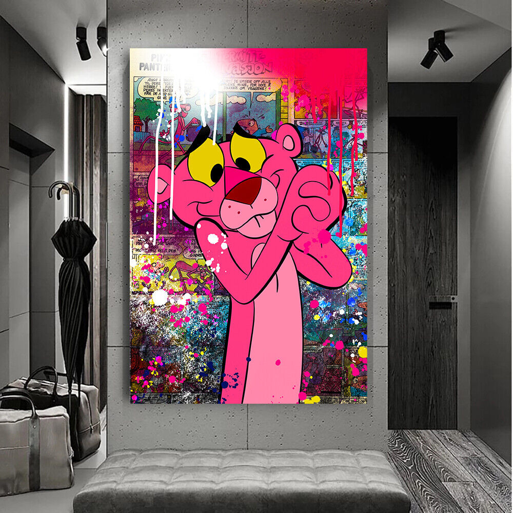 Leinwand Bilder Panther Zeitung Pop Art Wandbilder -Hochwertiger Kunstdruck B8446