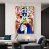 Leinwand Bilder Dagobert Duck Forbes Pop Art Wandbilder-Hochwertiger Kunstdruck B8424