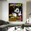 Leinwand Bilder Micky Maus All Hustle Pop Art Wandbilder-HochwertigerKunstdruck B8440